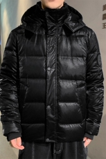 新款宽松休闲外套男士冬季连帽加厚保暖羽绒服中青年时尚潮流上衣，男装羽绒服，电商B212（原钱塘6029）