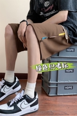 新款五分短裤撞色织唛标港风休闲百搭短裤CK2408-P27控48，男装牛仔裤，星座717
