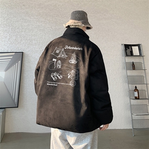 麂皮绒棉衣男大码立领棉袄子男羽绒棉服JM87336-P110图片