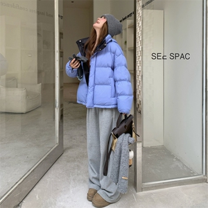 现货新款东大门加厚保暖羽绒服百搭连帽面包服女装外套女装图片