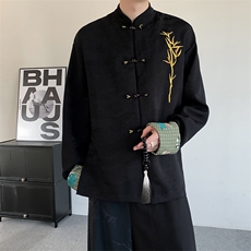 2025新中式大码男唐装衬衫汉服新中式潮宋裤元素阔腿马面裙裤子，男装衬衫，星座909