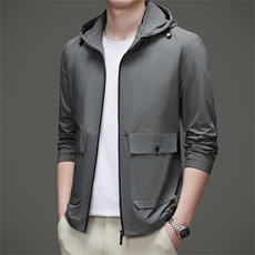 V2005钱塘2020-3春夏新款连帽男士精品休闲商务夹克P120，男装夹克，钱塘207-3