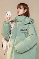 中性风22秋冬新款字母印花立领面包服连帽棉衣外套MY206P115控158，男装棉衣，A247A