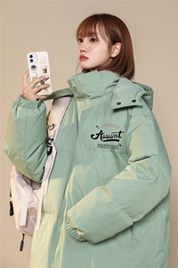 中性风22秋冬新款字母印花立领面包服连帽棉衣外套MY206P115控158图片