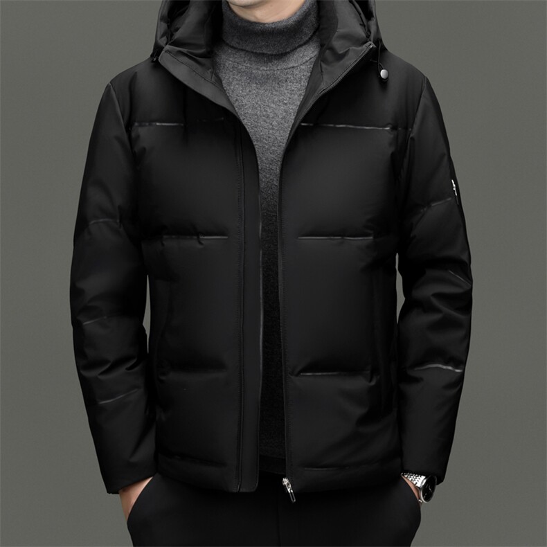 冬季鸭绒羽绒服户外男士加绒面包服可拖卸帽保暖男高级商务休闲,男装羽绒服,钱塘6003（原4033）
