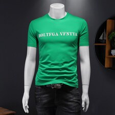 2022年夏季新款男士修身丝光棉印花短袖T恤钱塘3025-18052，男装T恤，钱塘3066（原钱塘3025-1）