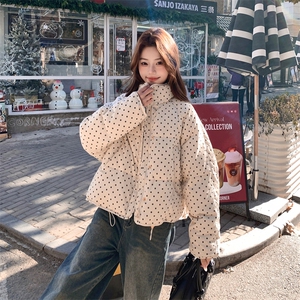 有货 韩系小碎花50绒灯芯绒羽绒服2C090-9009-P245-K368图片