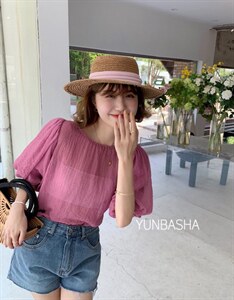 2022韵芭莎夏季新款泡泡袖两件套图片