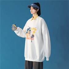 中性2026秋新款圆领套头宽松卫衣潮流情侣男女潮流外套WY086 P38图片