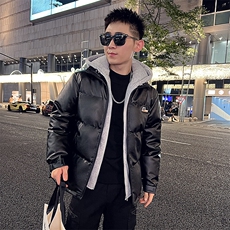 精神小伙男士连帽皮棉衣加厚冬季棉服潮流棉袄男A266-P02-P100，男装棉衣，电商A266