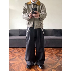 网图春款老钱风cleanfit千鸟格拼接TR混纺休闲裤CK856/特P52，男装休闲裤，电商B350