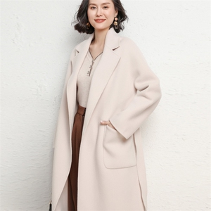 时尚显瘦长款羊毛大衣女冬季新款韩版宽松气质外套图片