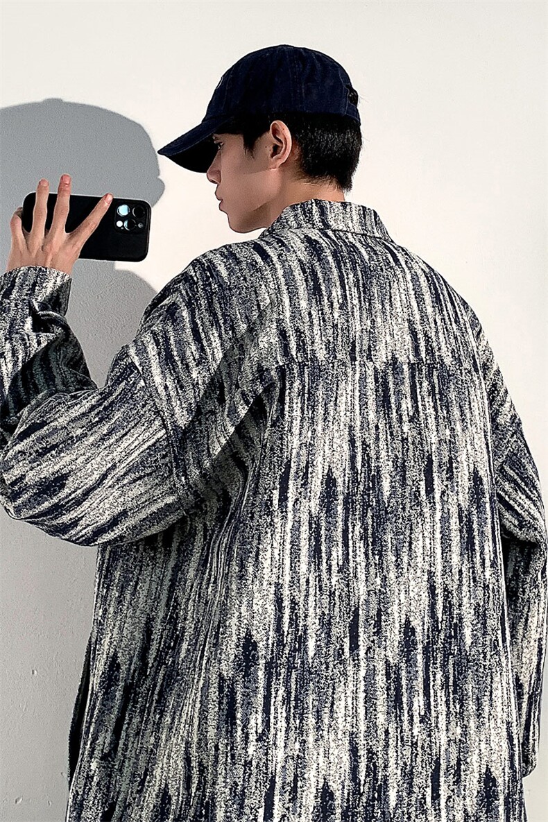 JK7302-P65春秋季新款现货扎染牛仔夹克男外套,男装夹克,星座1204