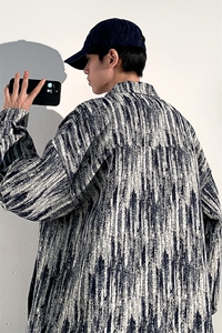 JK7302-P65春秋季新款现货扎染牛仔夹克男外套图片