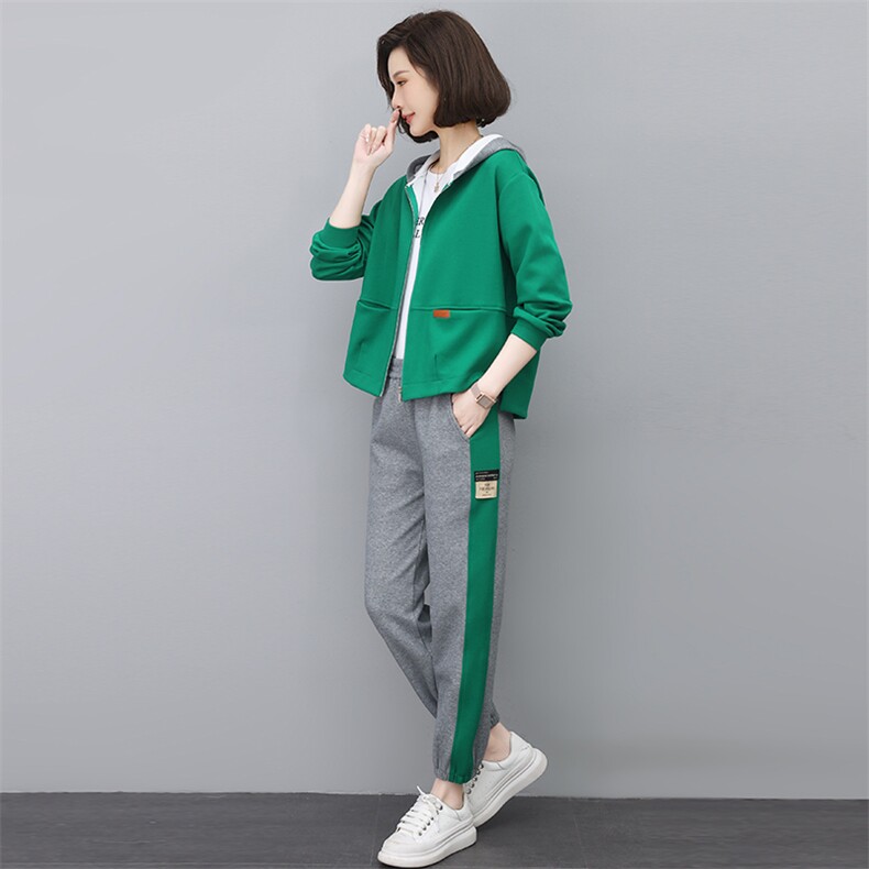 时尚休闲运动套装女春秋季2025新款卫衣卫裤妈妈减龄显瘦两件套潮,女装套装/套裙,依恋蒂丝