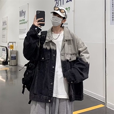 男秋季外套潮牌街头复古扎染斜渐变牛仔外套DW98P58，男装夹克，星座1116-2