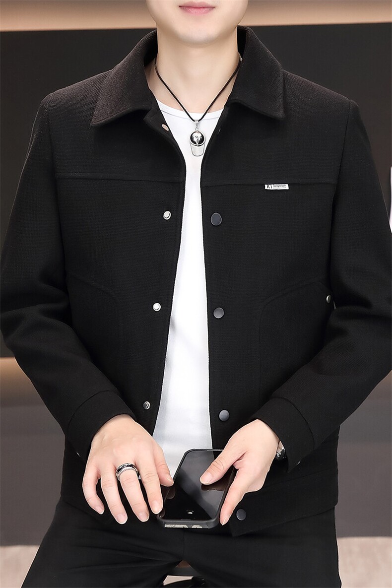 抖音直播新款男士商务休闲百搭潮流简约翻领夹克外套上衣7915P90,男装夹克,电商B226-2（原B217-2）