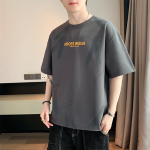 男夏季宽松休闲百搭T恤T6886小码P22大码P25图片