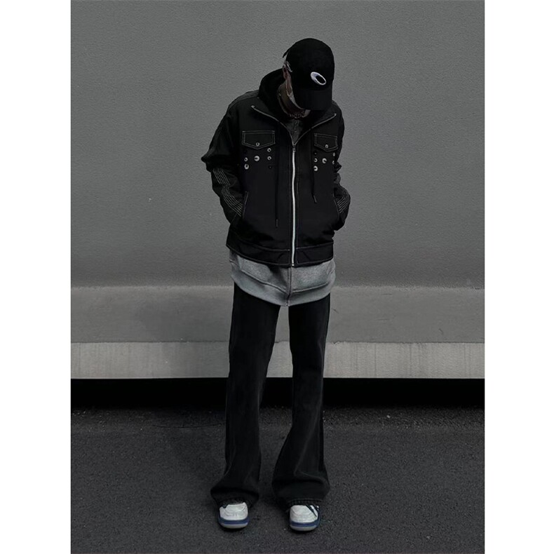 自家图，博主风cleanfit外套男短款美式飞行员夹克JK2408-P80图片