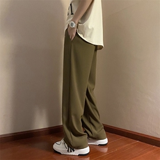 设计感垂感直筒阔腿裤春夏季美式高街潮牌休闲裤子西裤HK9515-P36，男装休闲裤，星座1008