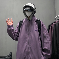 电商DSA028-JK2404P70100聚酯新款潮流假两件连帽冲锋衣夹克男，男装夹克，电商A028