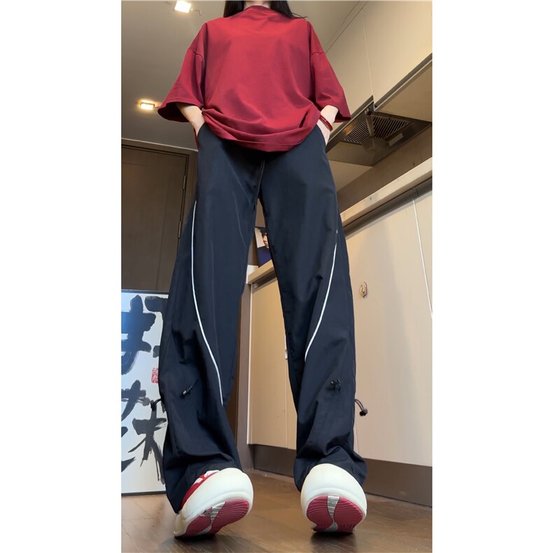 抖音品质夏季新款潮流百搭薄款宽松冰丝裤B315-K24224-特p35控68,男装休闲裤,电商B315