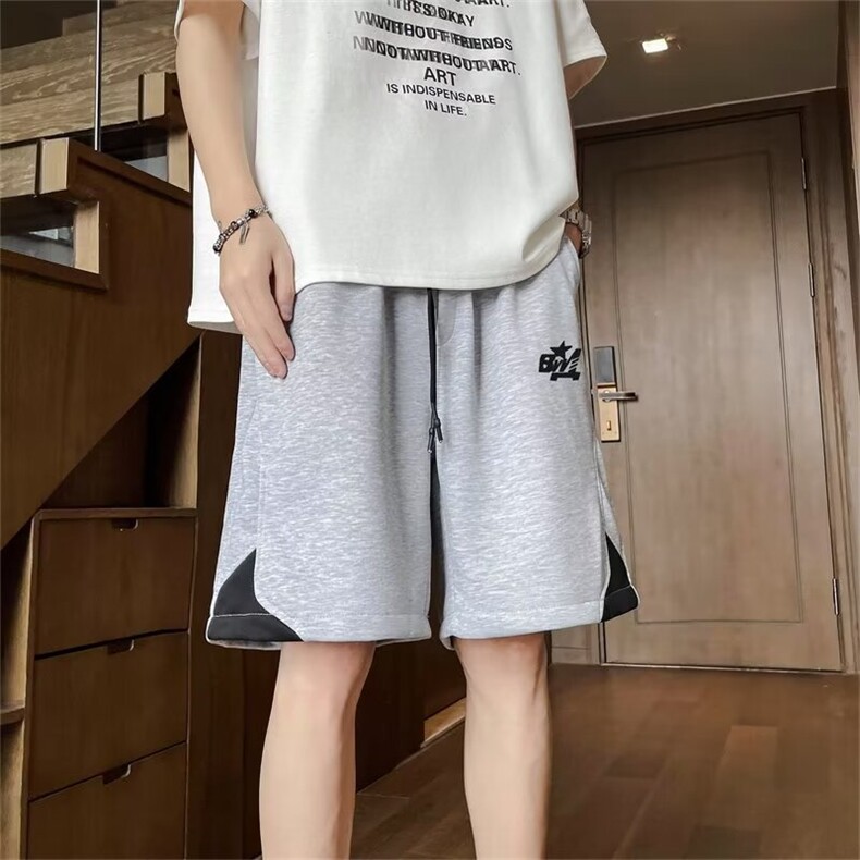 日系撞色拼接休闲短裤男夏季高街潮牌裤运动5分裤现货K7906-P32,男装牛仔裤,星座512-3