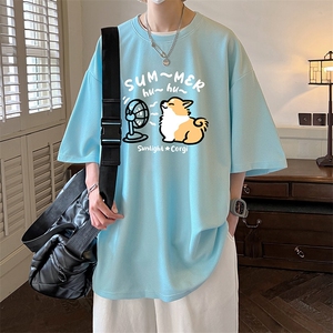 华夫格t恤男短袖男大码五分袖 HT73420-P22图片