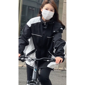 C2338-TP105 控价158 春季潮牌拼色薄外套新款户外冲锋夹克男女图片