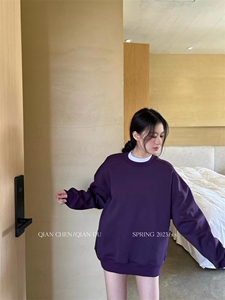 现货 春季新款 简约卫衣,女装卫衣/绒衫,QIANCHEN 谦晨(1F)