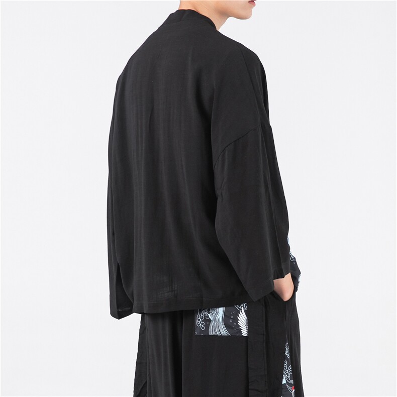 21夏防晒服短袖衬衫披风情侣道袍和服日系开衫古风风F13/P60,男装风衣,钱塘713