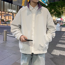 GENIOLAMODE双面穿外套潮流套装男士秋季新款休闲运动帅气一整套，男装夹克，星座308B-2