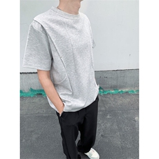 【现货自制】凉感纯色短袖T恤男夏季半拉链立领polo衫T06024P40，男装Polo衫，星座1004（原星座815-3）