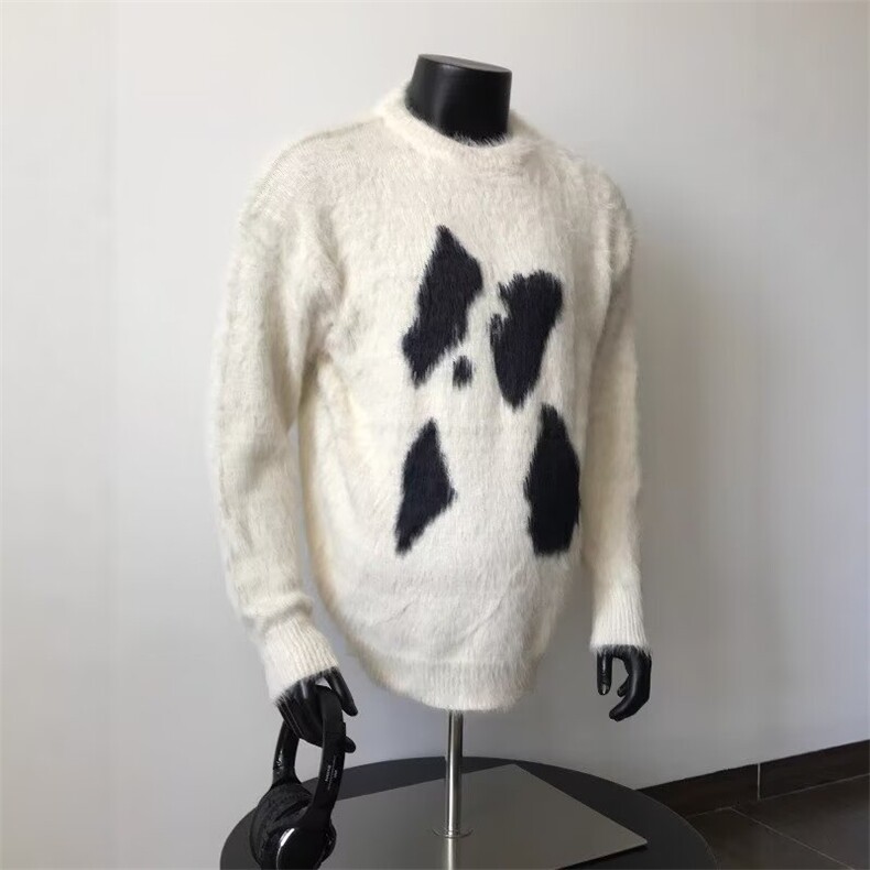 美式卡通小狗毛衣男女冬季针织衫慵懒感休闲情侣L88844-P50，男装针织衫/毛衣，星座1008