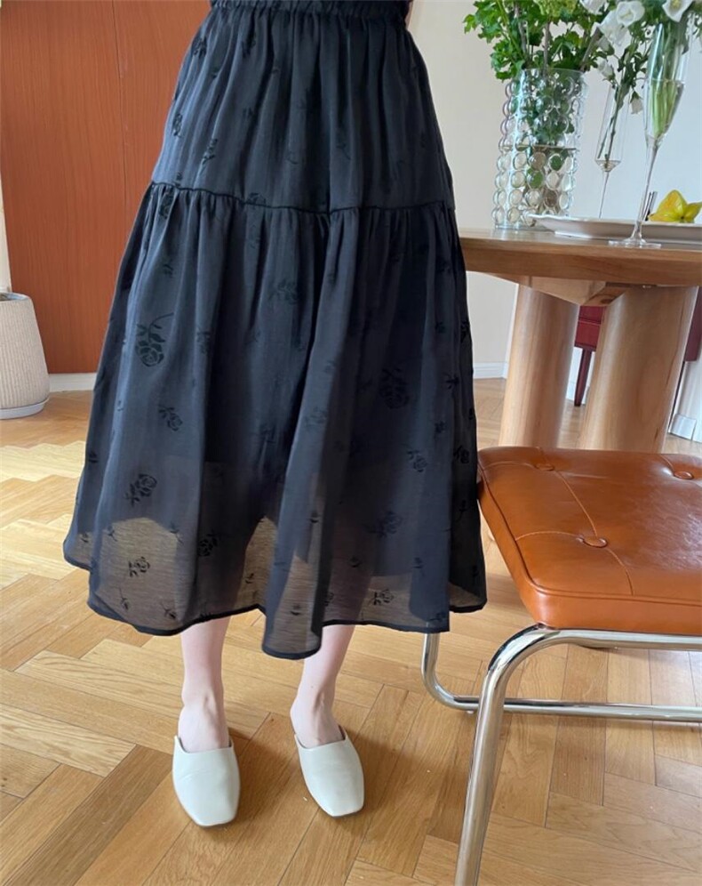 玫瑰花半裙，女装半身裙，唯品