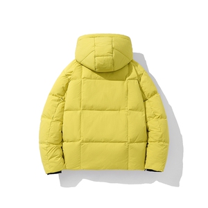 新标90白鸭绒简约休闲连帽外套纯色加厚羽绒服ESY0209-P210图片