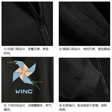 KS21112-P38连帽开衫卫衣男运动外套大码班服砖墙挂拍，男装卫衣，电商A040A