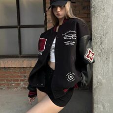 【有货】DW630-P70春秋拼接撞色棒球服外套男女美式宽松夹克，男装夹克，星座603-2