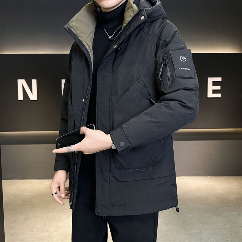 中长款羽绒服男冬季2025新款连帽加厚外套C317-Y81825-P245,男装羽绒服,电商C317