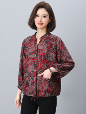 妈妈夏装香云纱T恤女半袖真丝上衣洋气中老年桑蚕丝婆婆衬衣，女装衬衫，曼沙奕珂