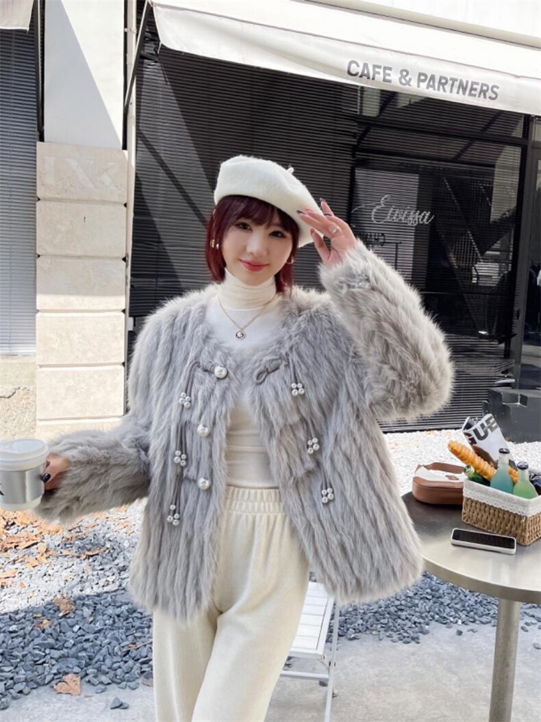 环保皮草外套，女装皮草，伊妹儿
