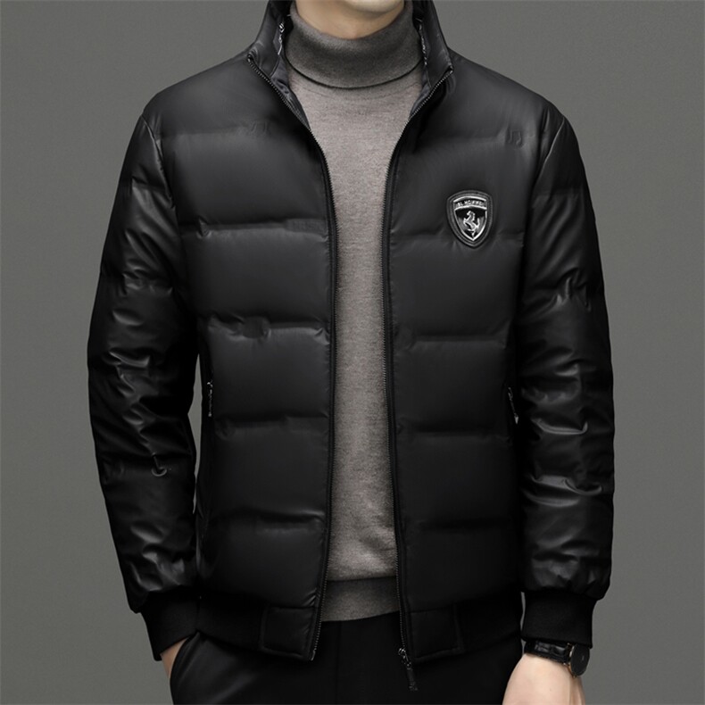 冬季新款男士连帽御寒羽绒服中年商务休闲鸭绒爸爸装上衣保暖外套,男装羽绒服,电商B212（原钱塘6029）