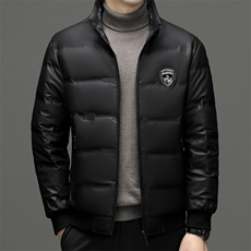 冬季新款男士连帽御寒羽绒服中年商务休闲鸭绒爸爸装上衣保暖外套，男装羽绒服，电商B212（原钱塘6029）