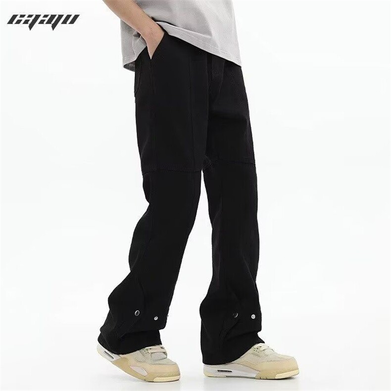 1506-1/K20651/P43美式机能排扣牛仔裤男秋修身微喇裤子潮牌,男装牛仔裤,星座1506-1