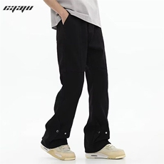 1506-1/K20651/P43美式机能排扣牛仔裤男秋修身微喇裤子潮牌，男装牛仔裤，星座1506-1