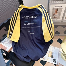 夏季美式高街重磅纯棉三条杠织带插肩撞色男女短袖T恤CZ172-特P25，男装T恤，电商A486