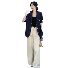 【新品】学院风防牛仔西装外套2C105-Q505-P145-K198，女装西装，2C105