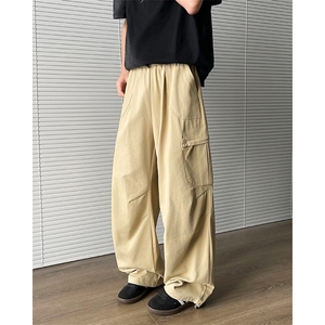 美式机能运动冲锋裤男春季潮牌伞兵工装裤痞帅宽松直筒休闲长裤子图片