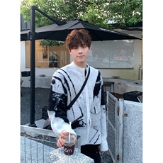 【有货】cleanfit撞色毛衣男秋冬高级痞帅开衫针织衫B06LL-特P68，男装针织衫/毛衣，星座1007（原301D）