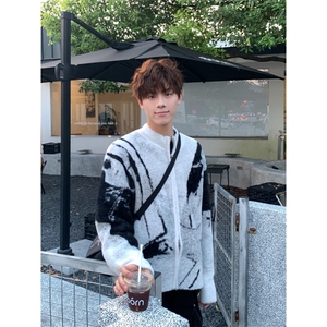 【有货】cleanfit撞色毛衣男秋冬高级痞帅开衫针织衫B06LL-特P68图片